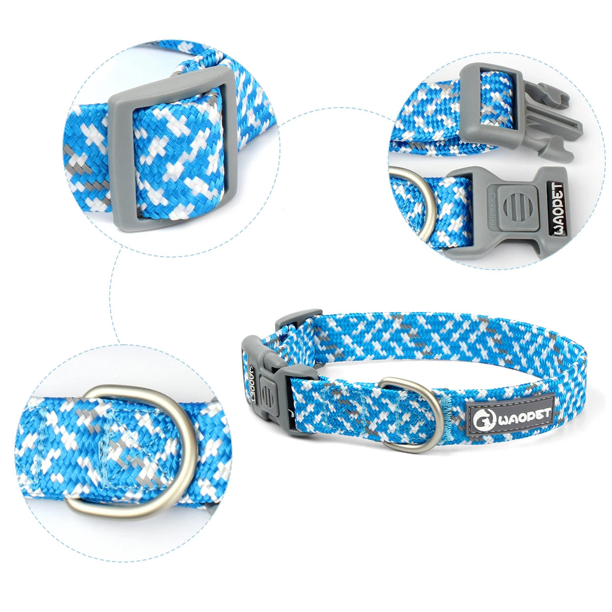 Waopet - Reflecterende Multicolor Halsband